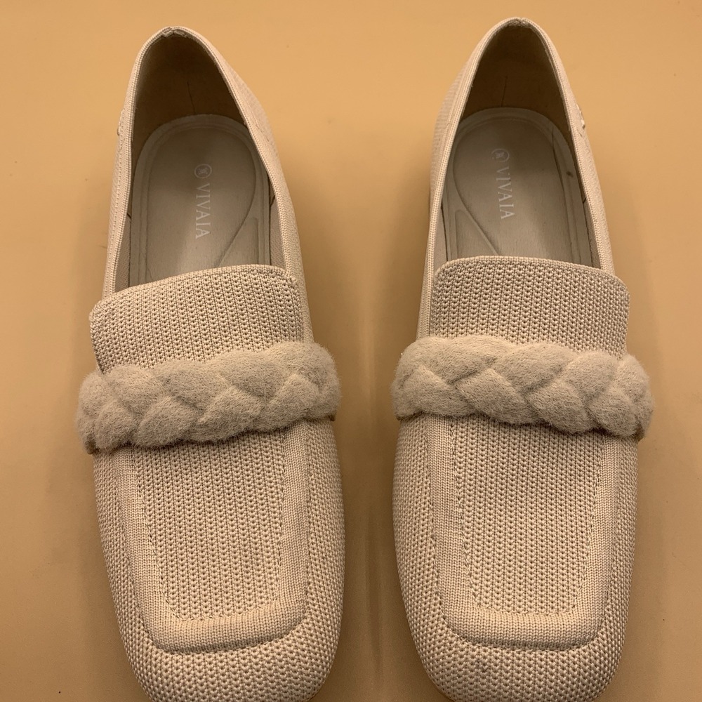 VIVAIA Caitlin 2.0 Square-Toe Knot Loafers in Almond (EU 39) US 8 - Picture 2 of 9